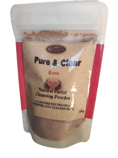 Pure & Clear, Natural Facial Cleansing Powder, 100g, (Rose)