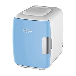 Cooluli Skin Care Mini Fridge For Bedroom Car Office Desk Dorm Room Portable 4l6 Can Electric Plug In Cooler Warmer For Food Drinks Beauty Makeup 12v Acdc Exclusive Usb Option Blue