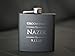 Personalized Flask Set- Engraved Custom Flasks, Groomsmen Gift- Groomsman Gifts For Men, Wedding Favor Customized Wedding, Monogrammed Father Man Hip Gift Set w/ Box #304 Steel - Matte Black 2pc Set