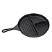 Jim Beam JB0187 Cast Iron 3 Compartment Round Pan, 10