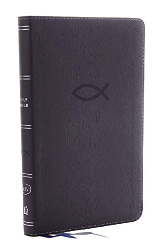 KJV, Thinline Bible Youth Edition, Leathersoft, Gray, Red Letter Edition, Comfort Print: Holy Bible, by Thomas Nelson