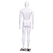 Giantex Male Mannequin Egghead Plastic Full Body Dress Form Display High Gloss(White, Style 1)