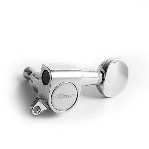Makanu Ukulele Tuning Pegs 2R2L ukulele tuning machines Chrome Slivery Tuner Guitar Geared 4pcs - Thumbnail 4