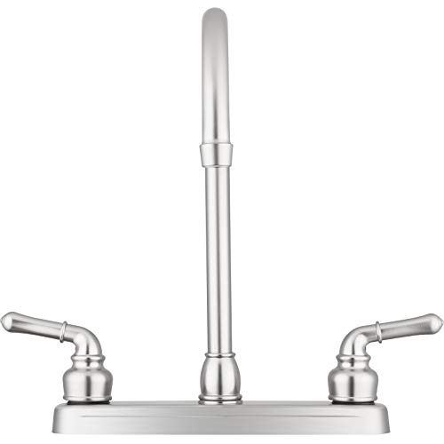 Pacific Bay Lynden Modern High Arc Kitchen Sink Faucet Metallic