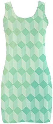 Abbie Miller pattern-sample Women's Polyester Vest Dress Light Blue