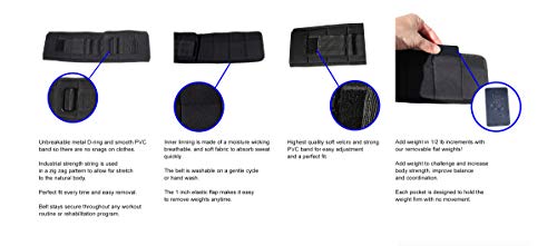W8FIT Adjustable Weighted Belt 8 lbs (Small/Medium)