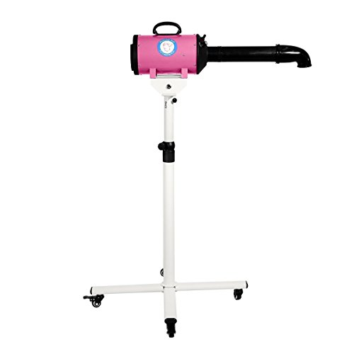 Flying Pig High Velocity Dog Pet Stand Grooming Dryer w/ Variable Air Speed & Heat (Pink)