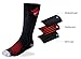 THERMO GEAR Heated Wool Socks, Electric Running, Hiking, and Hunting Socks for Men and Women (LARGE, BLACK)