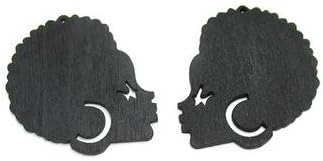 Woman with Afro Earrings Natural Hair Earrings African American Woman Earring African Jewelry
