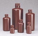 Nalgene Amber Narrow-Mouth HDPE Bottles, 2