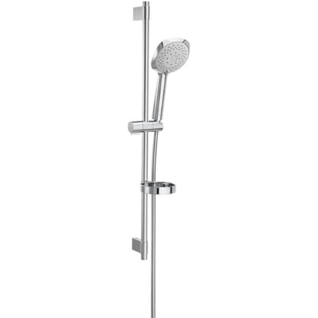 Roca sensum a5b140°C0Shower set with Bar, Hose and Soap Dish Square 130/4