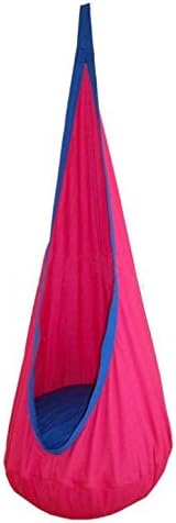 Omitree Child Swing Hanging Nest Seat Chair, Outdoor Indoor kids Pod Hammock - Fuchsia
