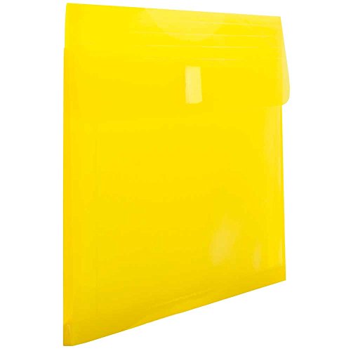JAM Paper Plastic Envelopes with VELCRO Brand Closure 1" Expansion