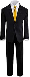 Black n Bianco Boys Formal Black Suit with Shirt