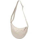 Tonykulas crescent shaped crossbody bag, lightweight work travel shoulder bag, casual sling bag