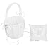 Wedding Flower Girl Basket Double Heart Ring Pillow