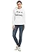 PERSUN Women's Cute White Letter Print Long Sleeve Unicorn Hoodie Sweatshirt,Medium