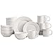 Pfaltzgraff Filigree White 32 Piece Dinnerware Set, Service for 8