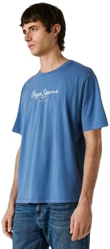 Eggo N Camiseta, Azul (Azul Marino Lavado), M para Hombre