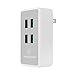 Weelpower 20W 4A USB Wall Charger Fast Charger Travel with iSmart Charging Technology for iPhone,iPad,Samsung,Android and Windows Smartphones and Tablets(White)