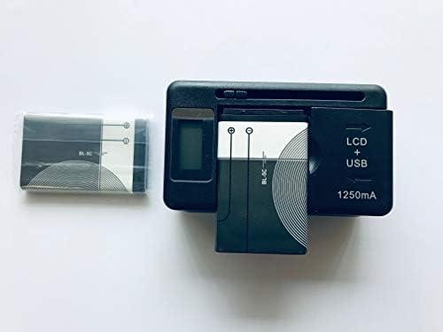 Replacement 2X Battery + 1X USB LCD Charger for BL-5C 1020 MAH 3120,3600,3620,3650,3660,6030,6108,6230,6270,6600,6630,6670,6680,6681,6682, 6820,6822,7600,7610,E50,E60,N70,N71,N72,N91,N-Gage ETC.