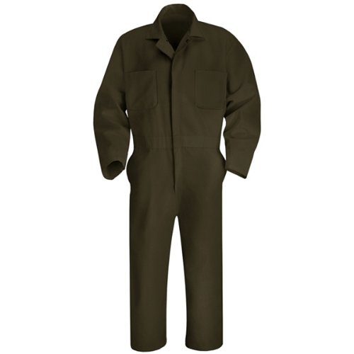 Red Kap Men's Twill Action Back Coverall, Brown, 52