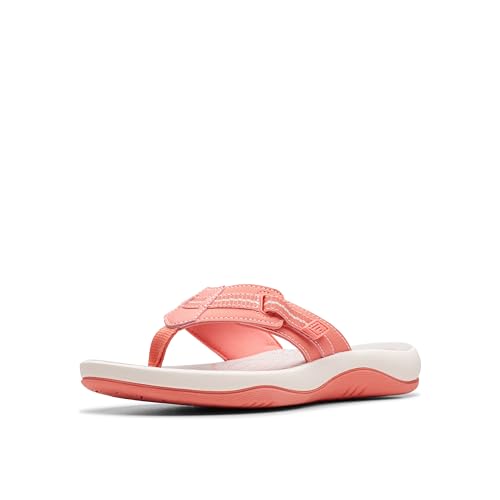 Clarks Cloudsteppers Women's Sunmaze Tide, Coral Synthetic, 8 Medium US at Amazon
