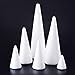 Happyyami 10pcs Craft Foam Cone White Cones for DIY Home Craft Project Christmas Tree Table Centerpiece 18.5cm