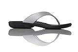 Okabashi Womens Ocean Thong Flip Flop Sandals (Black & Silver)