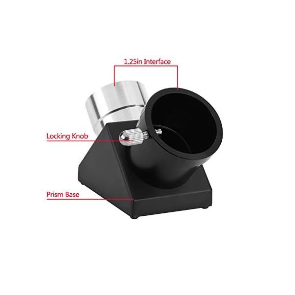 Astronomie Teleskop Prisma Spiegel Okular Adapter,90° Ansicht,Metallkörper Positiver Plane Spiegel Diagonal Adapter für… – Bild 6