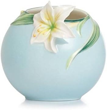 Franz Fine Porcelain Lily Flower Small Vase in Adorable Treasures Gift Box