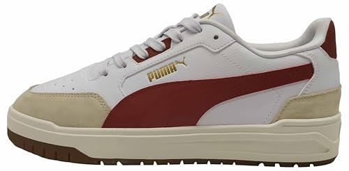 Shuffle Downtown OG - Tenis Unisex para Hombre, Color Blanco-Burdeos, Rojo Dorado, Talla 4, Puma Blanco Burdeos Rojo Puma Oro, 37 EU