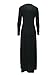 Womens Sexy High Front Split Long Sleeve Crewneck Clubwear Party Maxi Dress Tops