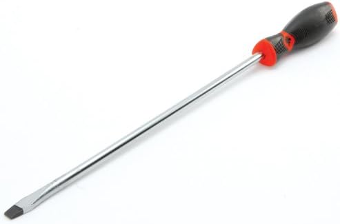 Performance Tool W30993 Black & Red Slotted Screwdriver, 3/8" x 10