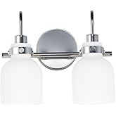 Maxim Milk - 2 Light Bath Vanity-11.25 Inches Tall and 13.5 Inches Wide-Polished Chrome Finish
