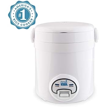 Aroma Housewares MI 3-Cup (Cooked) (1.5-Cup UNCOOKED) Cool Touch Mini Rice Cooker,White