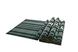 Bamboo Blacemats-Handmade Bamboo Placemats Table Mats Decoration, Rainbow Blue 6 Pack (30x45cm)
