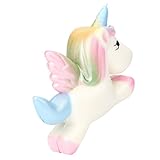 Balakie Pegasus Squishy Toys, Kawaii Unicorn Squeeze Slow Rising Cartoon Doll Cream Scented Decompression Toy (One Size, colorful -B)