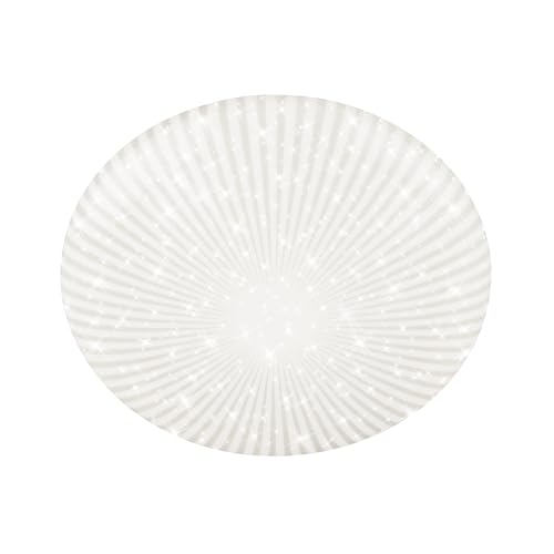 BRILONER - Lampara techo LED con cielo estrellado, luz blanca neutra, decoración, lamparas de techo salon, plafon LED techo, lamparas salon, plafones, 38x7 cm, blanco