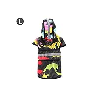 Pet Raincoat,Dog Raincoat Puppy Rain Coat with Hood Waterproof Dog Clothes Soft Adjustable Pet Cat Small Dog Rainwear,H