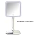 Miusco 7X Magnifying LED Lighted Makeup Mirror, Touch Activated, Cordless, Square