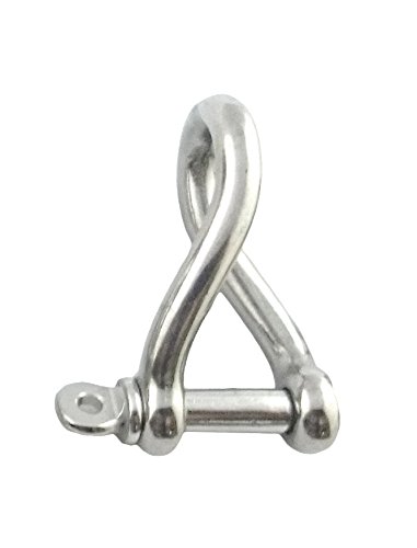 Stainless Steel 316 Twist Shackle 1/4" (6mm) Marine Grade