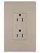 Legrand radiant 885TRNICC12 15 Amp Tamper Resistant Decorator Duplex Outlet, Side Wire or Push Wire, Nickel (1 Count)