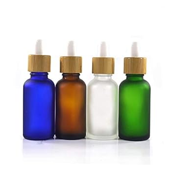 Download Usrommaner 4 Pcs 30ml 1 Oz Frosted Glass Dropper Bottle For Essential Oils Empty 4 Colour Matte Glass Bottle With Pure Glass Pipette Bamboo Wood Lid Perfume Dropper Packaging Container Amazon In Home Improvement