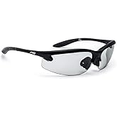Transition Safety Glasses 5000 - Photochromic Safety Glasses – ANSI Z87+ Clear-to-Gray Polycarbonate Lenses - Wrap-Around Semi-Rimless Black Frame