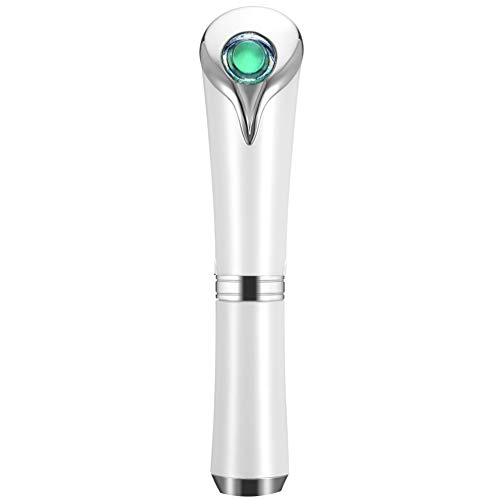 Eye Massager Wand with 42℃ Heat & Sonic Vibration for Dark Circles, Puffiness and Eye Fatigue, Anti-wrinkle, USB Rechargeable Facial Massager Skin Care Device,White【 FDA Approved】