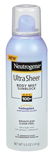 Neutrogena Ultra Sheer Body Spf100+ Mist Spray 5 Ounce (145ml) (2 Pack)