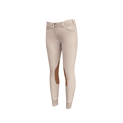 ELATION Show Breeches for Women Platinum Chelsea - Ladies Hunter Breeches for Incredible Performance Breeches, Comfort and Style (Tan, 28R)