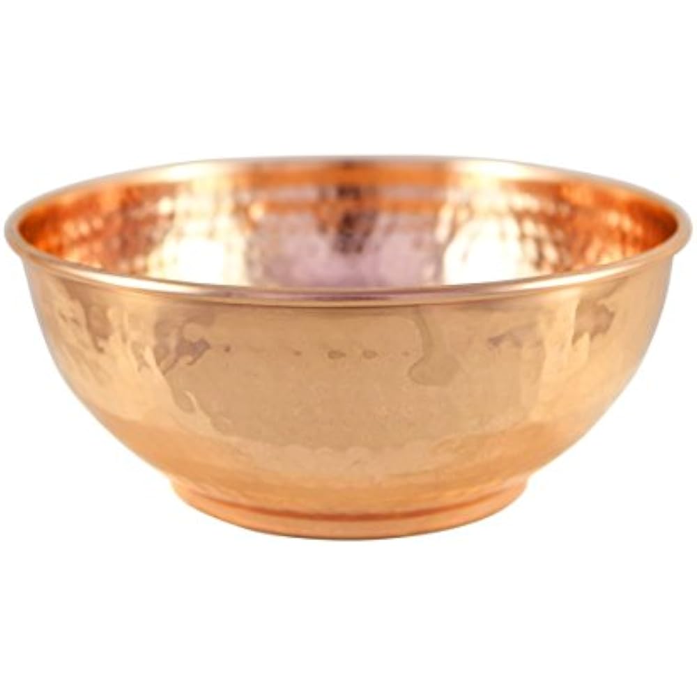 Copper Mixing Bowls Hammered Bowl, 100 Pure Heavy Gauge Multipurpose