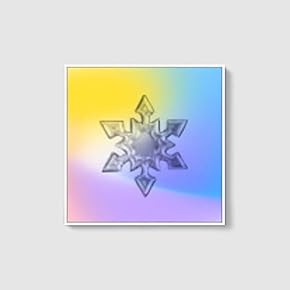 Framed Canvas Wall Art for Living Room, Bedroom Snowflake Theme Canvas Prints for Home Decoration Ready to Hang - 16x16 inches